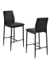 en.casa 2er-Set Barstuhl Lidköping in Schwarz (H)96cm (B)43cm (T)47cm