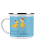 Mr. & Mrs. Panda Becher Emaille Verlobung Abenteuer mit Spruch in Sky Blue