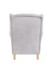 58 aufm Kessel OHRENSESSEL Karlen Bezug Veloursstoff Buche natur / silber