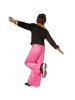 tectake Farbenprächtiges, zweiteiliges Disco-Outfit, schwarz/pink