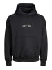 Jack & Jones Design Hoodie Dropped Shoulder Sweater Pullover JORGRACIA in Schwarz