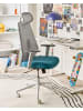 Beliani Bürostuhl ORYN in Grau/Blau/Weiß - (W) 71 x (H) 111 x (L) 65 cm