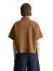 Marc O'Polo DENIM Kurzarm-Bluse relaxed in Umbra Brown