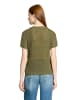 CARTOON Strickpullover mit Rundhalsausschnitt in Khaki/Gold