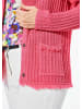 GOLDNER Kurzgröße:  Strickjacke mit Druckknöpfen in pink