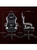 HOMCOM Gaming-Stuhl-65L x 64B x 118-128H cm-Schwarz