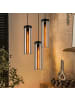 ZMH Pendelleuchte in rauchgrau 3-flammige E27 rund Glas H 120cm