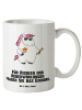 Mr. & Mrs. Panda Weiße Tasse Einhorn Woodstock mit Spruch in Weiß