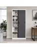 VCM  Stahlschrank Malivo 80 x 180 x 40 cm abschließbar in Weiß / Anthrazit