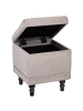 Beliani Pouf LORETTO in Beige - (W) 37 x (H) 40 x (L) 37 cm