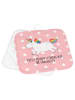 Mr. & Mrs. Panda Topflappen Einhorn Happy mit Spruch in Rot Pastell