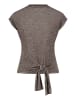 CARTOON Kurzarm-Shirt mit Kragen in Brown Melange