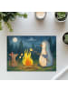 Mr. & Mrs. Panda Puzzle Pinguin Lagerfeuer Design ohne Spruch in Weiß