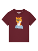 wat? Apparel T-Shirt Fuchs in Weinrot