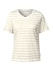 Cecil Strick-Look Streifen-Shirt in Beige