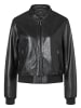 More & More cooler, kurzer Lederblouson in black