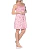 NORMANN Normann Damen Spaghetti Träger Nachthemd Übergröße 125 215 570 in pink