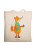 Mr. & Mrs. Panda Tote Bag Fuchs Keks ohne Spruch in Creme