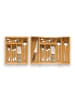 relaxdays Besteckkasten in Natur - (B)29 - 48 x (H)5 x (T)34 cm