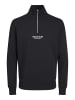 JACK & JONES Junior Sweatshirt mit Reißverschluss in Black
