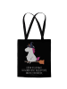 Mr. & Mrs. Panda Schultertasche Einhorn Hexe mit Spruch in Schwarz