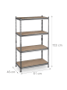 relaxdays Schwerlastregal in Grau - (B)91 x (H)153 x (T)46 cm