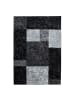 KADIMA DESIGN Teppich Kurzflor Karo Design Polypropylen Wohnzimmer in Schwarz