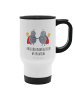 Mr. & Mrs. Panda Thermosbecher Sternzeichen Zwilling mit Spruch in Weiß