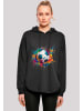 F4NT4STIC Oversized Hoodie Bunte Fußball Grafik in schwarz