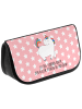 Mr. & Mrs. Panda Toiletry Bag Einhorn Stolzieren mit Spruch in Rot Pastell