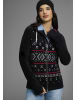Kangaroos Fleecejacke in schwarz-pink