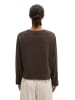 Marc O'Polo Oversize Longsleeve cropped in Burnt Coffee