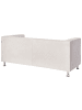Beliani 3-Sitzer Sofa FLORO in Weiß/Silber - (W) 179 x (H) 74 x (L) 83 cm
