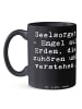 Mr. & Mrs. Panda Teetasse Spruch Seelsorger Engel mit Spruch in Schwarz