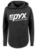F4NT4STIC Oversized Hoodie Retro Gaming EPYX Logo in charcoal