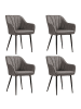 SONGMICS 4er-Set: Esszimmerstuhl in Dunkelgrau - (B)60 x (H)85 x (T)62.5 cm