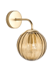 Wandleuchte BOOMI in Braun/Gold - (W) 15 x (H) 28 x (L) 22 cm