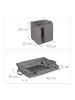 relaxdays Aufbewahrungskorb in Grau - (B)40 x (H)39 x (T)33 cm