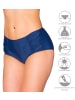 Aquarti Aquarti Damen Bikinihose mit seitlichen Raffungen in dunkelblau
