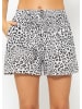 SASSYCLASSY Musselin Shorts mit Leo-Print in schwarz I hellbeige