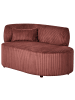 Beliani Chaiselongue VANVEY in Rot/Schwarz - (W) 147 x (H) 73 x (L) 78 cm