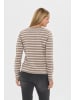 SAINT TROPEZ Strickjacke MilaSZ Gerade Passform in Atmos Gray Morn Stripe