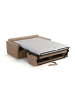 CALICOSY Schlafsofa COSENZA in Braun - (W) 175  x (H) 87  x (L) 100  cm