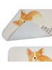 Mr. & Mrs. Panda Badteppich Corgi Po mit Spruch in Weiß