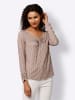 Heine Langarmshirt in sesam-altrosa-bedruckt