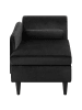 Beliani Chaiselongue LUIRO in Schwarz/Braun - (W) 160 x (H) 77 x (L) 70 cm