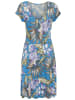 LASCANA Sommerkleid in blau-flieder-grün bedruckt