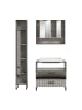 ebuy24 Badmöbelset Bagno (3-teilig) Grau 125 x 48 cm