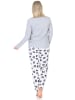 NORMANN Langarm Pyjama Schlafanzug Hose Tiermotiv - 84726 in grau