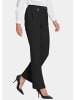 GOLDNER Elegante Stretchhose mit Bügelfalten in schwarz